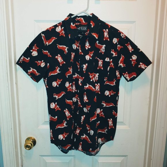 xxxRude Other - Corgi Dog Button Up Shirt men's small